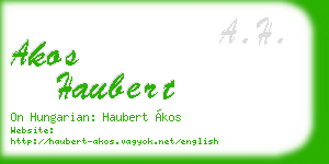 akos haubert business card